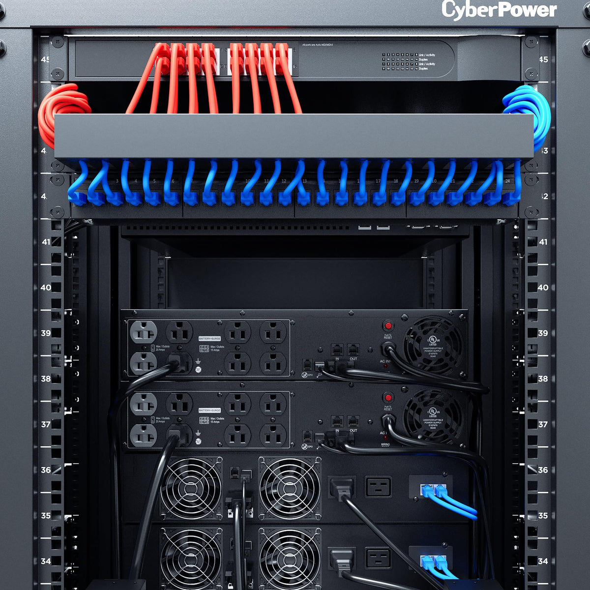 CyberPower OR2200PFCRT2U PFC Sinewave UPS Battery Backup and Surge Protector, 2000VA/1540W, 8 Outlets, AVR, 2U Rack/Tower, UL Certified