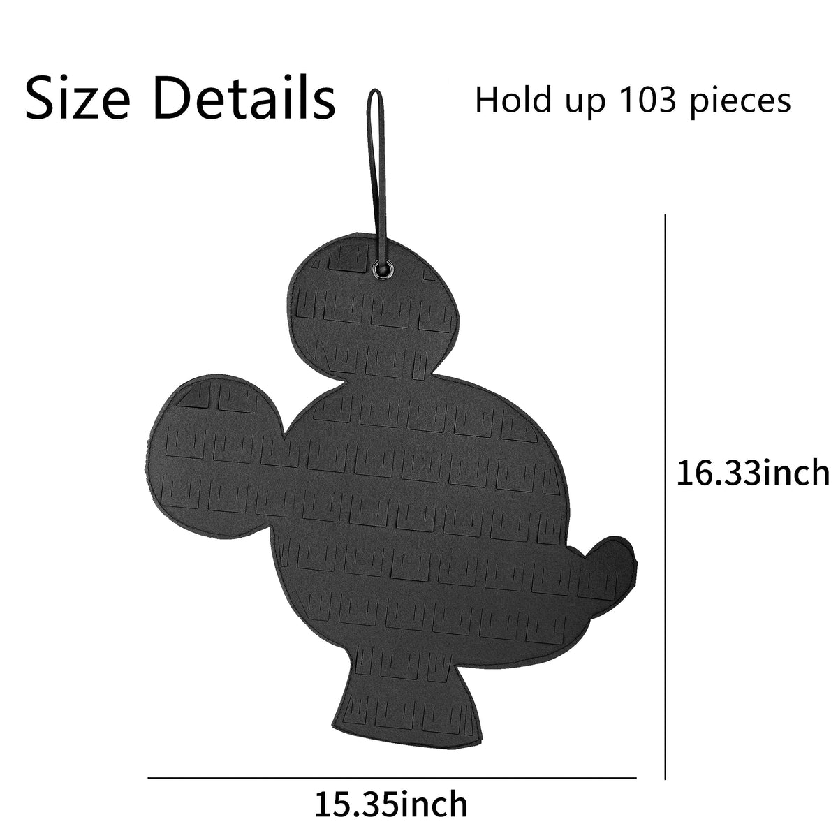 JOYMOMO Hanging Brooch Pin Organizer Enamel Pin Display Cute Cartoon Shape Brooch Pin Display Storage Holder for Brooch Pin(Without Accessories ) (black-mouse)