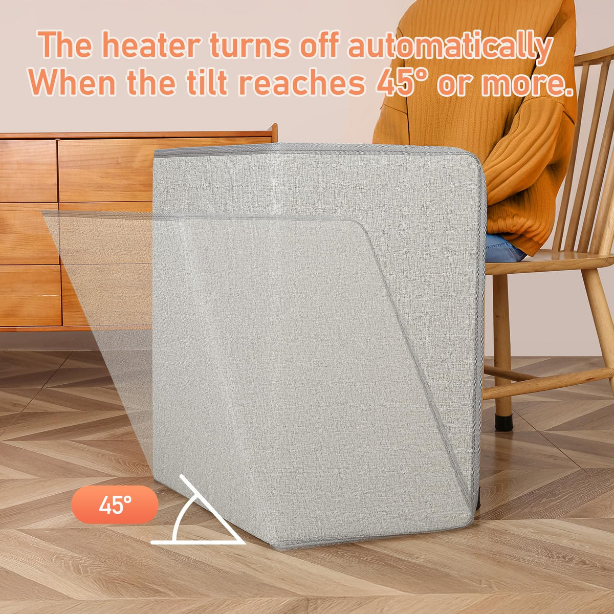 Wasrch Under Desk Warmer Portable Space Heater, Leg Warmer Foot Warmer for Office & Home, Whisper Heat Foldable Energy Efficient With Thermostat Timer Auto Shut Off