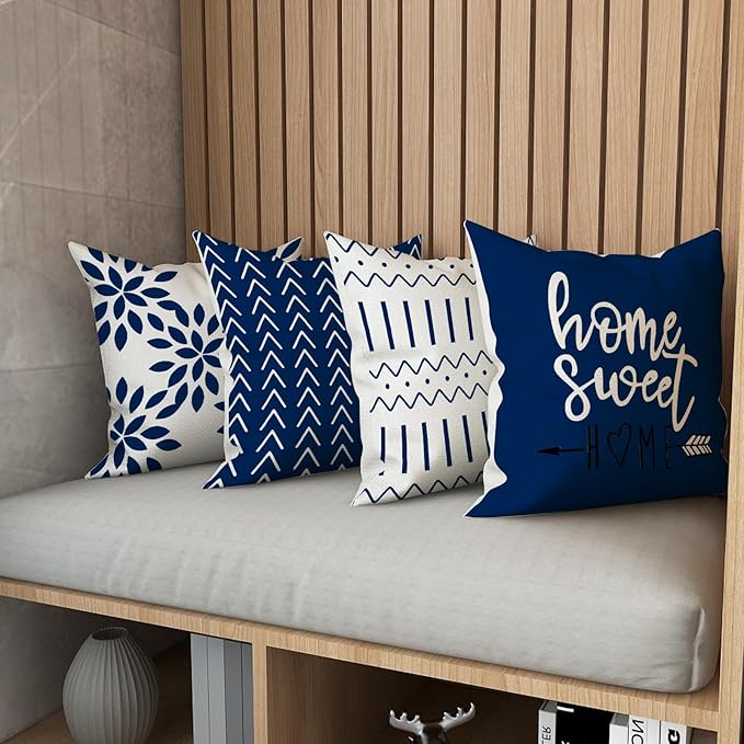 YCOLL Pillow Covers 20x20 Set of 4, Modern Sofa Throw Pillow Cover, Decorative