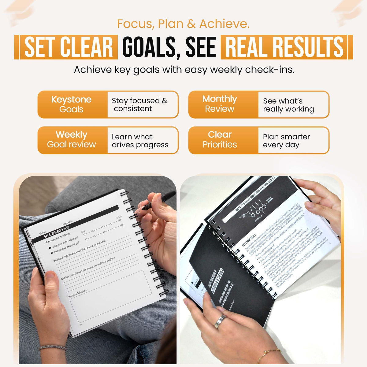 The Behavior Shift Brain Shift Journal (Habits & Goals) - 6 x 7 Inches Productivity journal - 13 week Guided Prompts for Habits, Goal setting & Personal growth- Gratitude & Manifestation journal