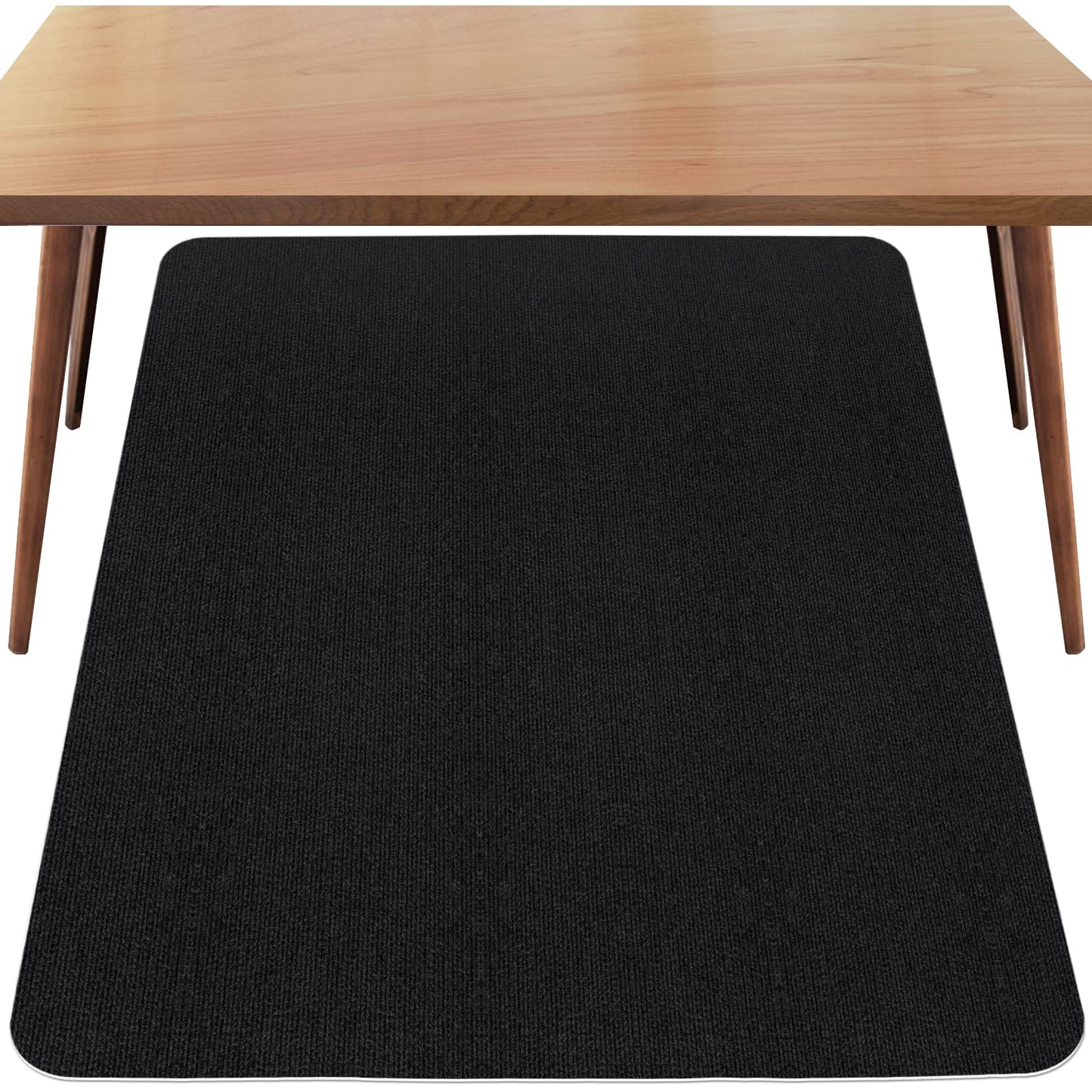 Sycoodeal Office Chair Mat for Hardwood Floor,Office Computer Gaming Chair Mat for Tile Floor,Large Floor Protector Rug,Anti-Slip,Easy to Clean,Carbon-Black (48"x60")