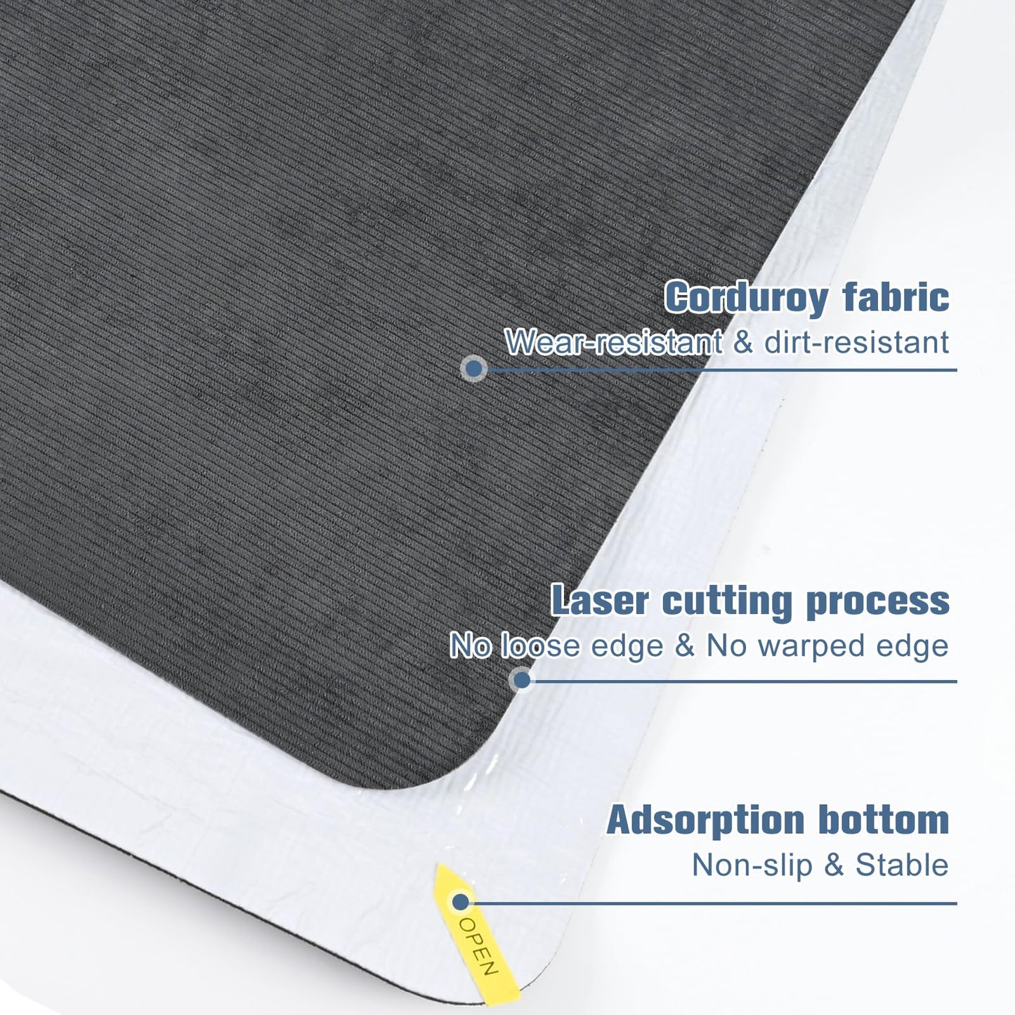 Placoot Desk Chair Mat for Hardwood Floor Corduroy Surface 55''x35'' Office Chair Mat for Rolling Chairs, Under Desk Low-Pile Office Rug Floor Mat
