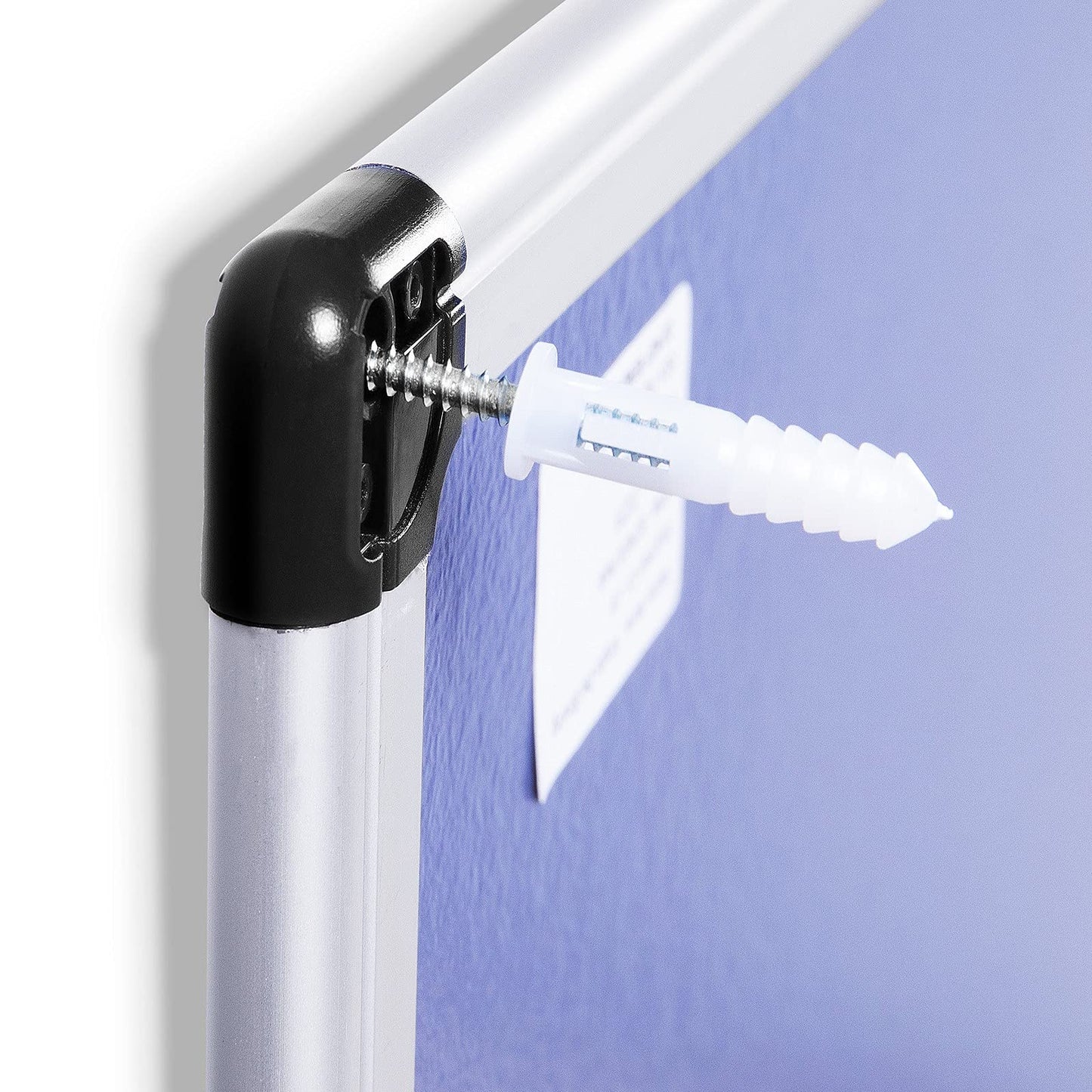 VUSIGN Monthly Calendar Whiteboard Dry Erase Cork Board Combo, 18" x 24" Planning Board, Silver Aluminium Frame