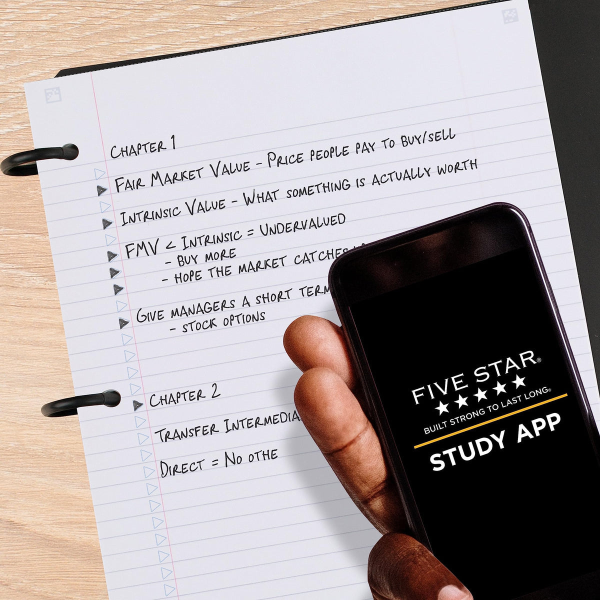 Five Star Flex Refillable Notebook + Study App, College Ruled Paper and 1-1/2 Inch TechLock Ring Binder with Pockets, Tabs and Dividers, 300 Sheet Capacity, Pacific Blue (29324AD2)