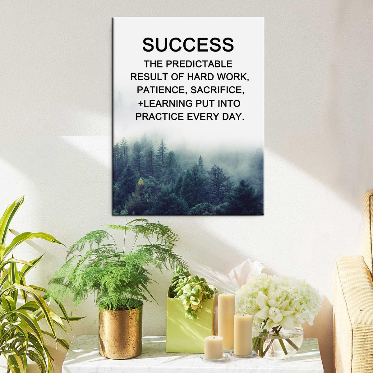 Ploceiny motivational posters for Classroom & Office wall Decor Success canvas Set of 3 wall art Prints Execute Failure Success Inspirational Prints Motivational Wall Decor for home decor A-273
