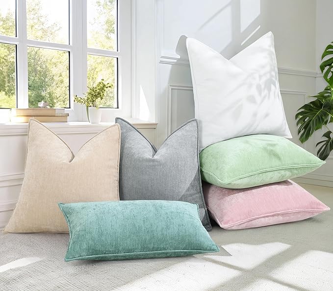 decorUhome Summer Couch Throw Pillow Covers 20x20 Set of 2, Decorative Soft