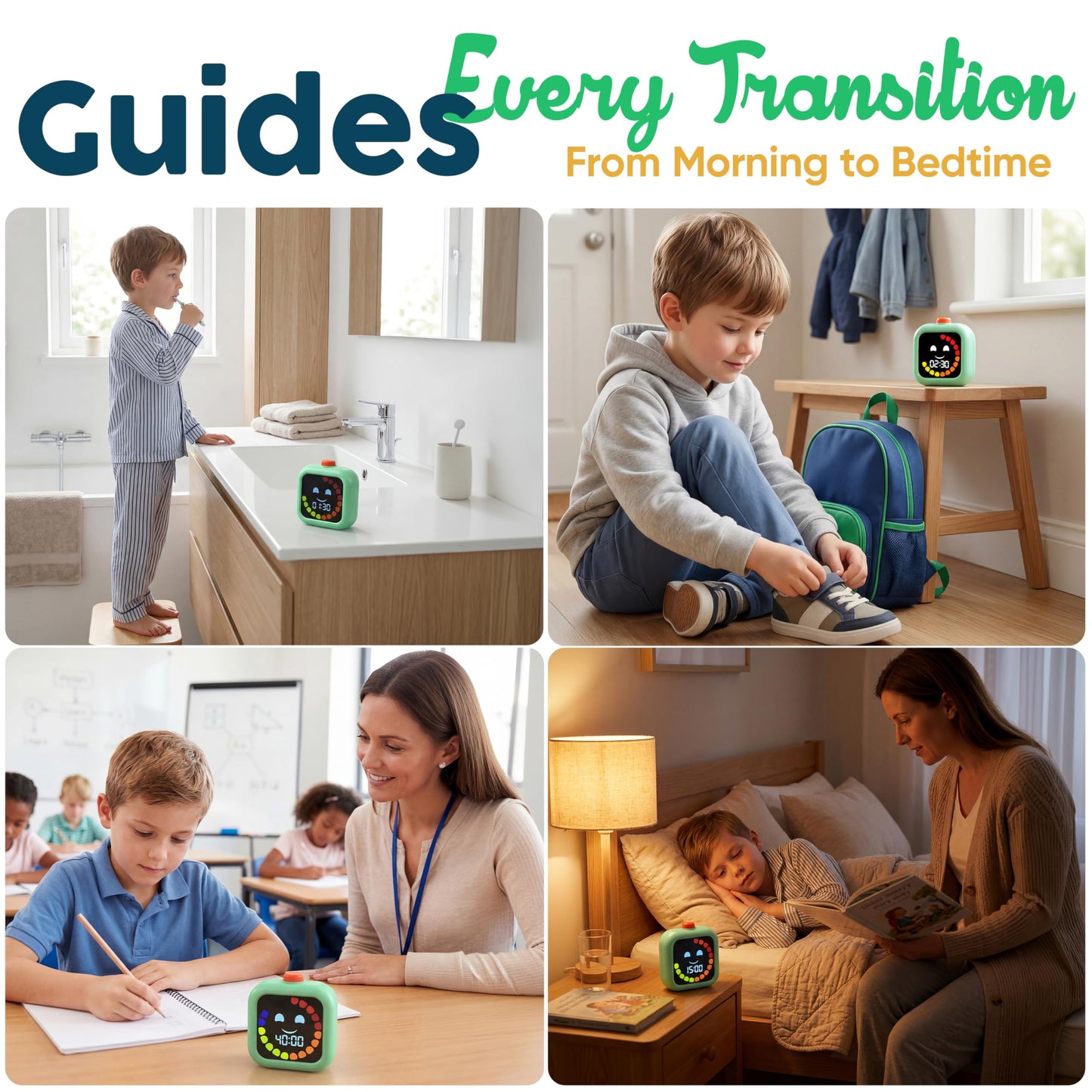 Digital Visual Timer for Kids - Rechargeable, Silent Count Up/Down for Calmer Routines - 99 Min Countdown Kids Timer for Classroom, Home & Therapy - Builds Focus & Independence