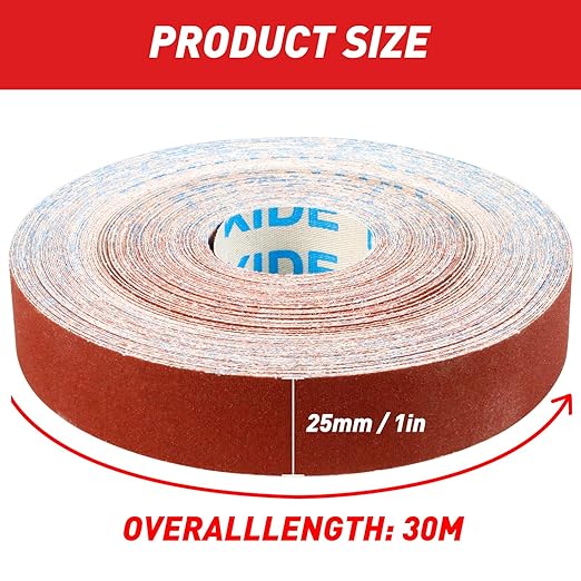 Emery Cloth Roll, 80 Grit Sandpaper Roll, Wet and Dry Emory Cloths