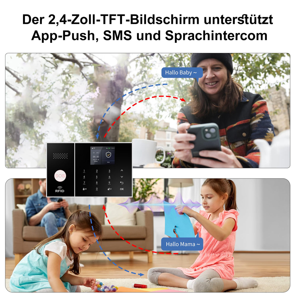XUK Smart Home Security System,4G/GSM &WiFi Wireless Alarm Kit with Door/Window Sensors,PIR Motion Detectors,App Remote Control,Compatible with Alexa &Google Home,Easy Installation(13pcs Set)