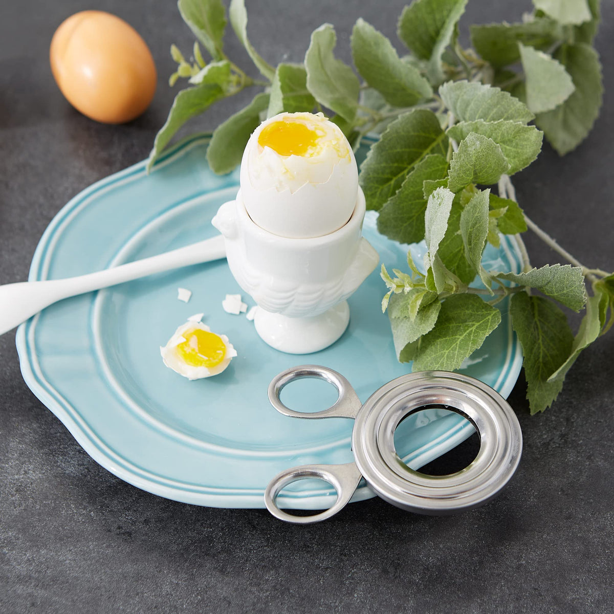 RSVP International Endurance Kitchen Tool Collection Durable & Easy to Clean, Dishwasher Safe, Egg Topper, Stainless Steel
