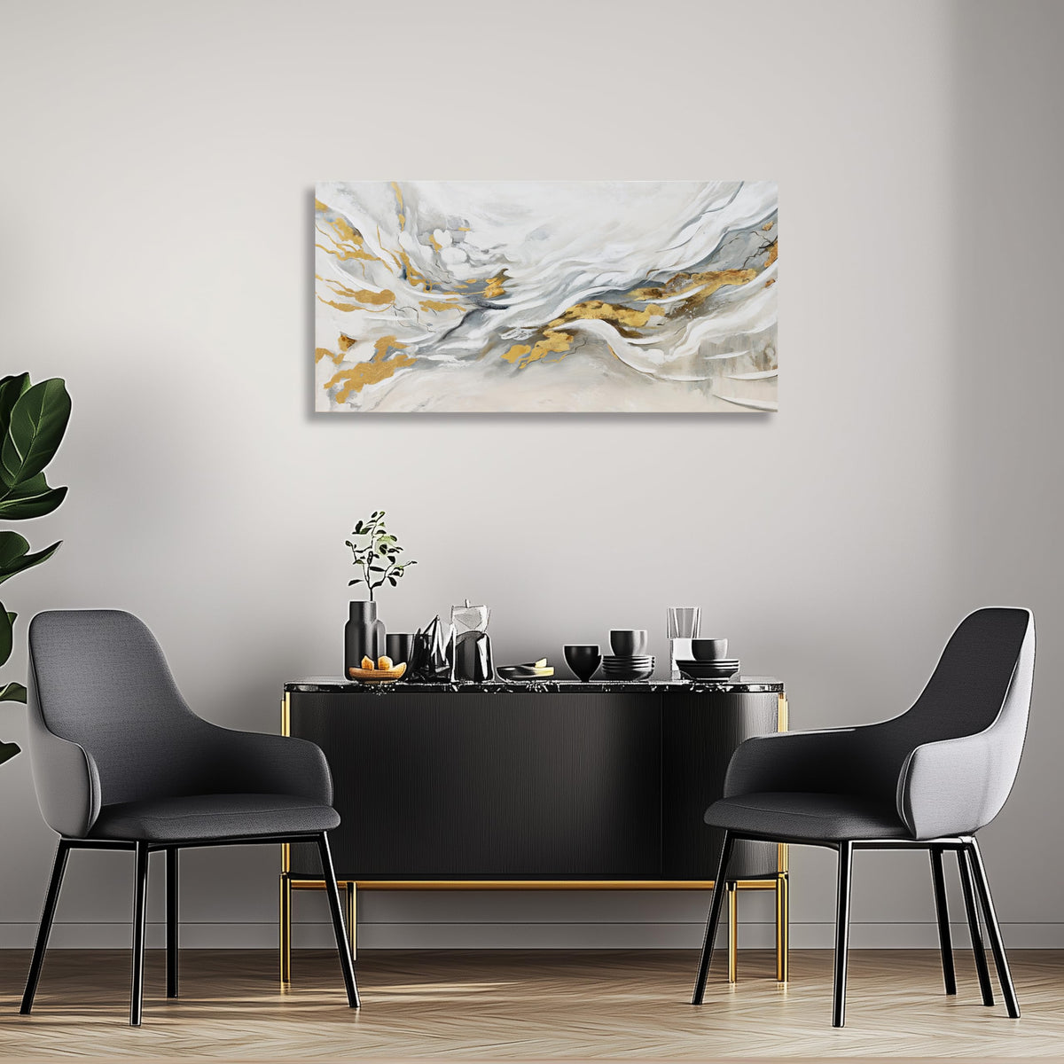 JBD JIETUAN Abstract Wall Art White Wall Decor Modern Canvas Painting Minimalist Wall Painting Unique Artwork for Living Room Dining Room Kitchen Office Home Decor 20x40 Inches