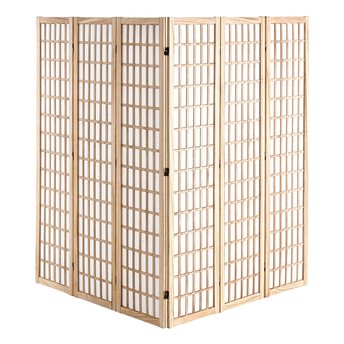 VEVOR Room Divider, 6 Panel Japanese Room Divider, Wood Folding Privacy Screen Indoor, Partition Dividers Portable Decoration Screens, for Room Separation Home Office Restaurant & Bedroom(Natural)