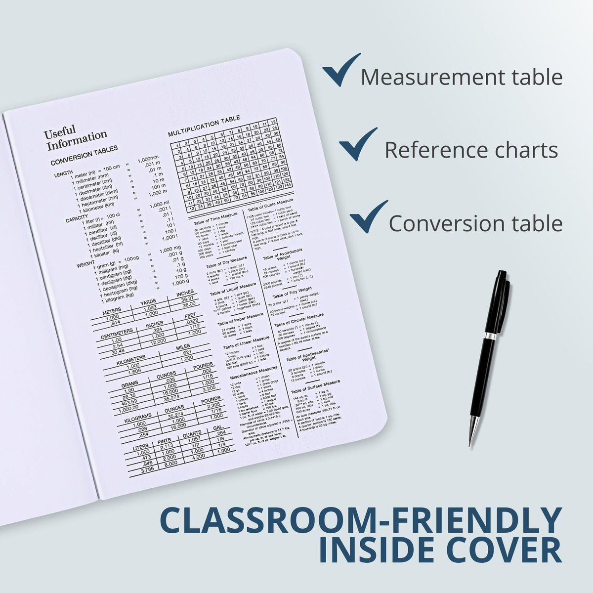 ROARING SPRING Hard Cover Composition Notebook, 4 Pack, Blue Marble Comp Book, 9.75″ x 7.5″, Unruled Blank Paper, 100 Sheets (200 Pages), Made in USA