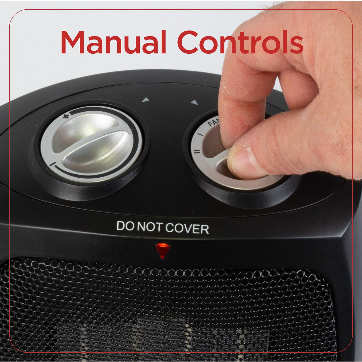BLACK+DECKER Personal Ceramic Heater, Space Heater for Office Desk, Home Office & Personal Use Desk, 2 Heat & Fan Only Settings, Adjustable Thermostat, BHDC201, Black