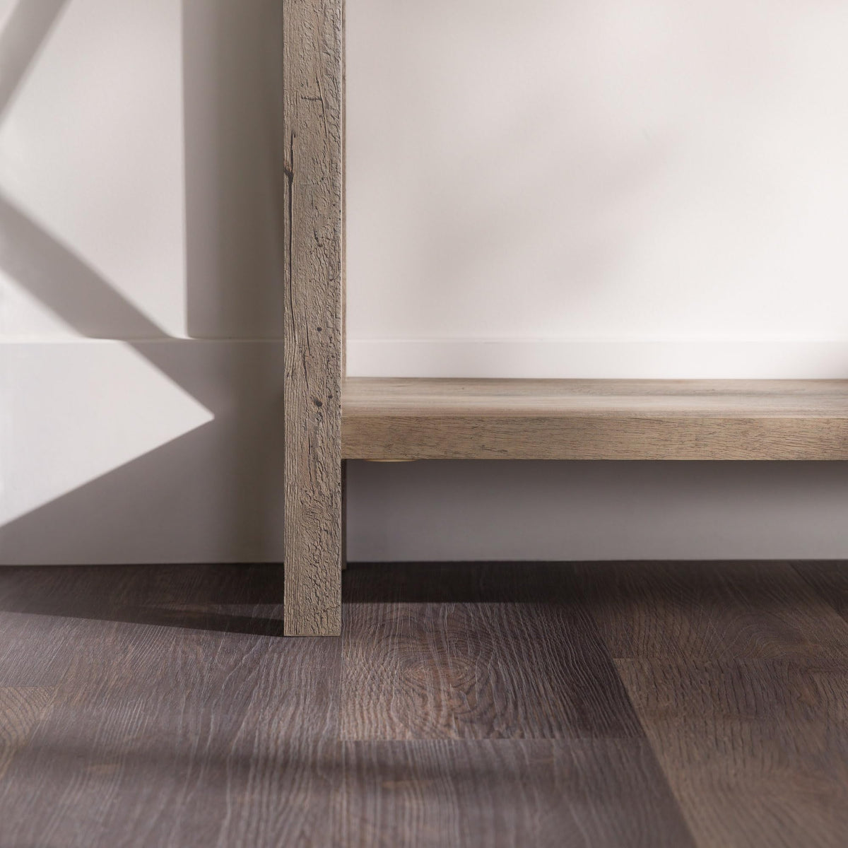 Walker Edison Sedalia Modern Farmhouse Metal X Entry Table, 46 Inch, Grey