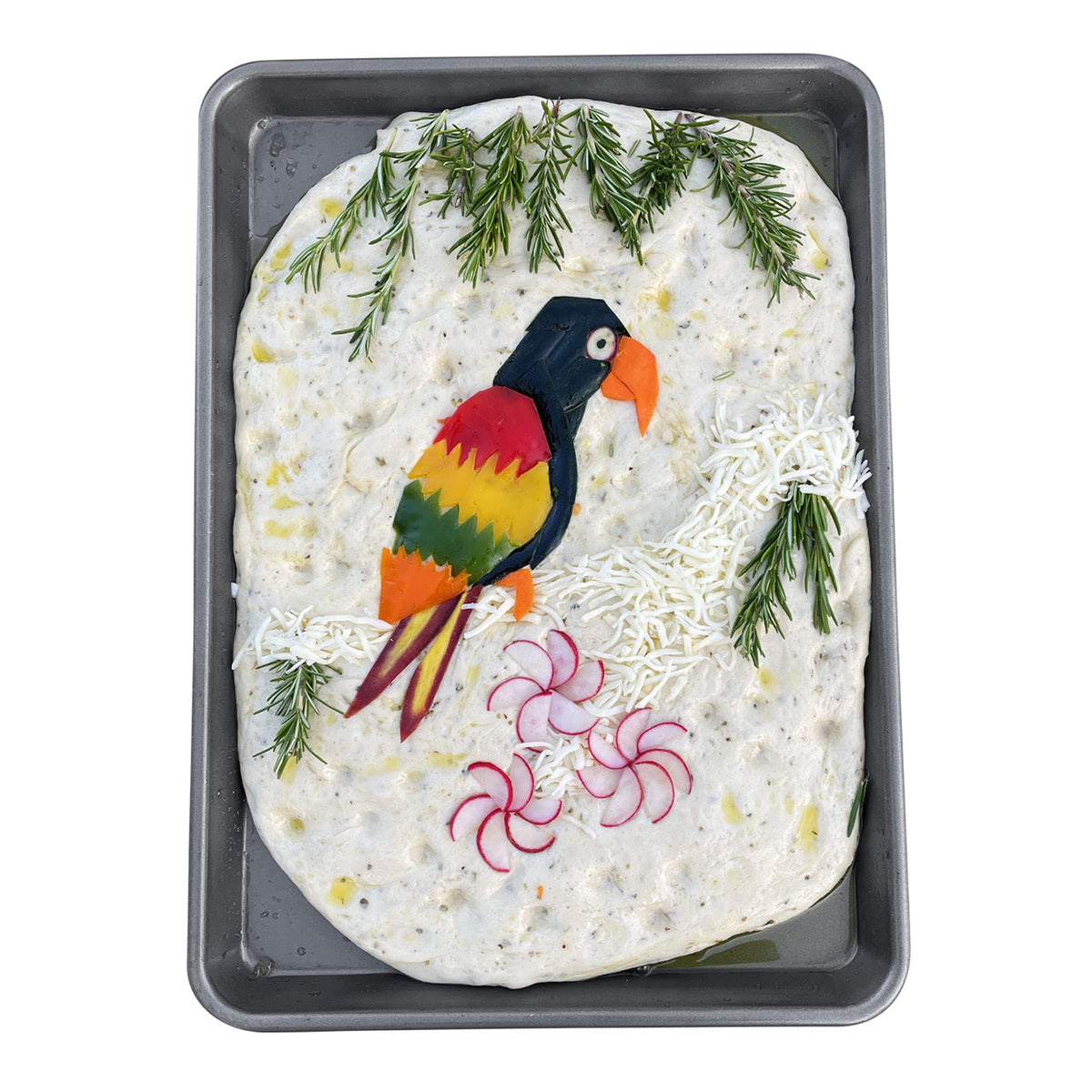 Global Grub Focaccia Bread Art Kit for Kids, Teens, Adults - Fun DIY Professional Bread Baking Kit Comes with Bread Flour, Food Tweezers for Decorating, Art Gallery and Step by Step Instructions