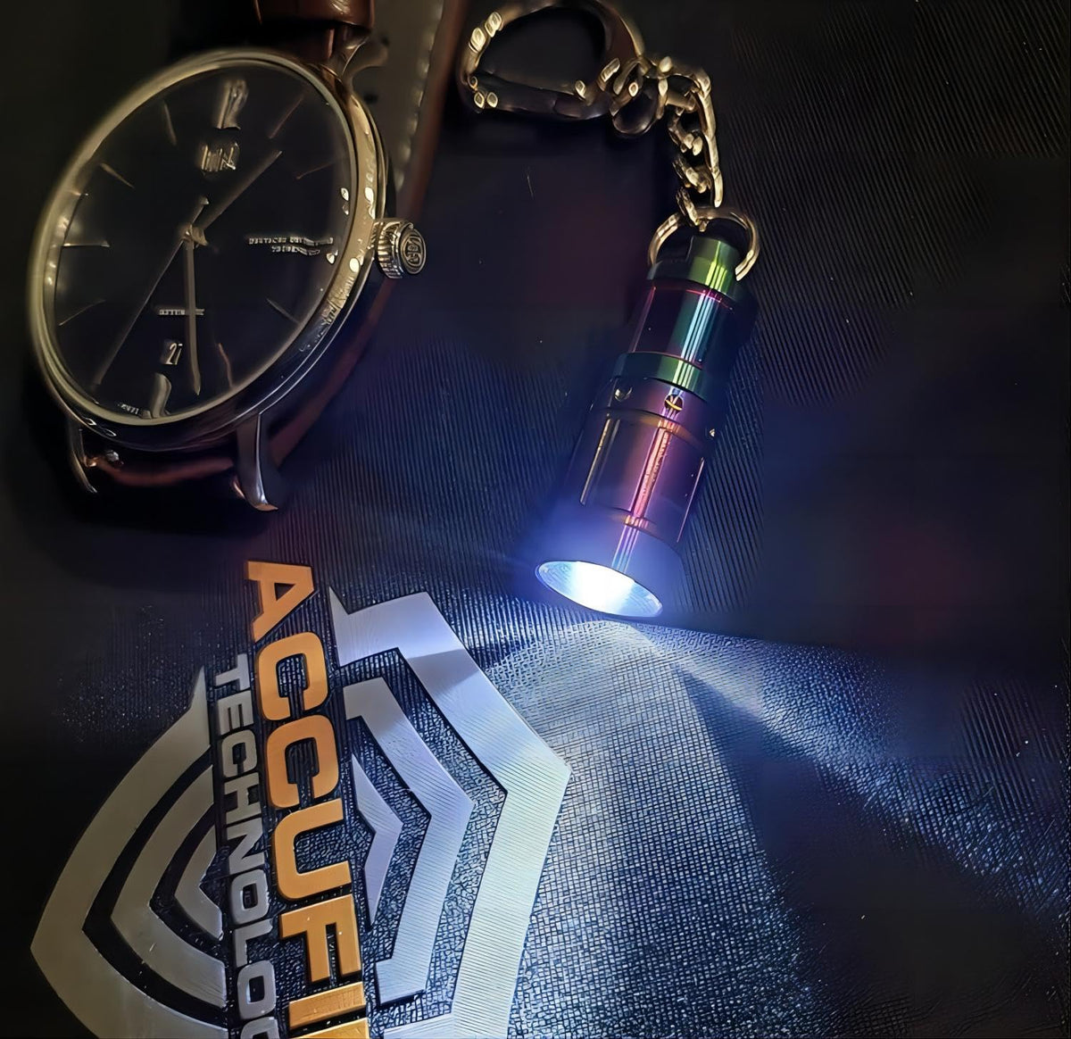 Nitefox e1 Smallest Keychain Flashlight Tiny Micro Mini Key Ring Light Bright Long Lifetime Waterproof for Everyday EDC Emergency Dog Walking Sleeping Reading Nice Gift (Colorful Stainless Steel)