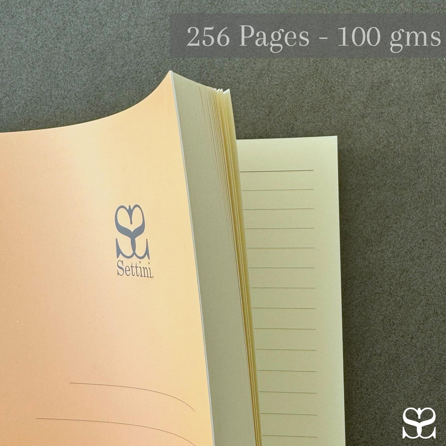 SETTINI® Lined Refill Journal Notebook for Refillable Journals – Premium A5 100 gsm Sheets Ruled Notepad 8.25 x 5.5 Inches with 256 Pages and Helpful Bookmark