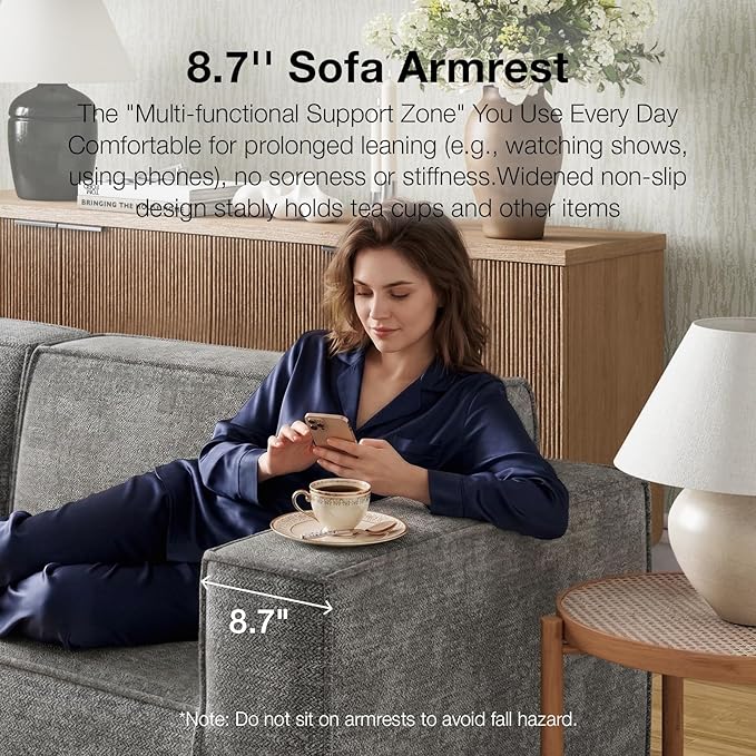 Novilla 151.2" Modular Sectional Sofa, No Assembly Cloud Sectional Couch