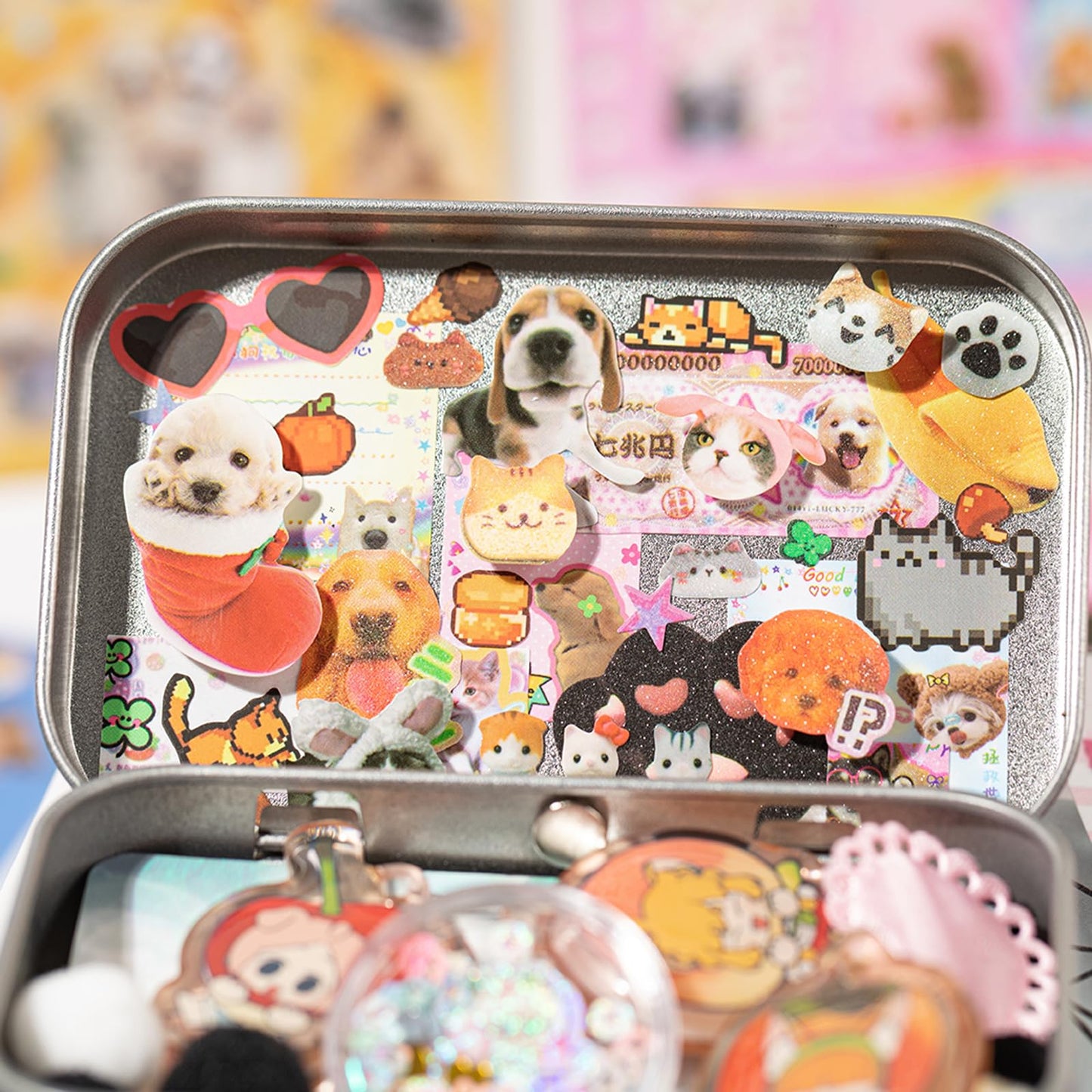 ZHIJIANHZ Dog Sticker Book with Meme Stickers 30 Pages Over 800 Die Cut Stickers with 3 Coating Types for Scrapbook Journal and Planner Sticker Album with Premium Art Paper and Cute Design