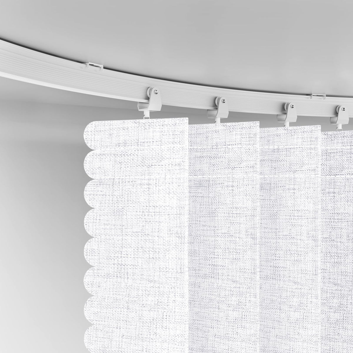 AJAZZ 100% Blackout Room Divider Curtains Screen Partitions, Blackout Sound Reducing Divider Room Panel for Doorway Glass Window Sliding Door Patio(White, W100 x L84, 1 Pack)