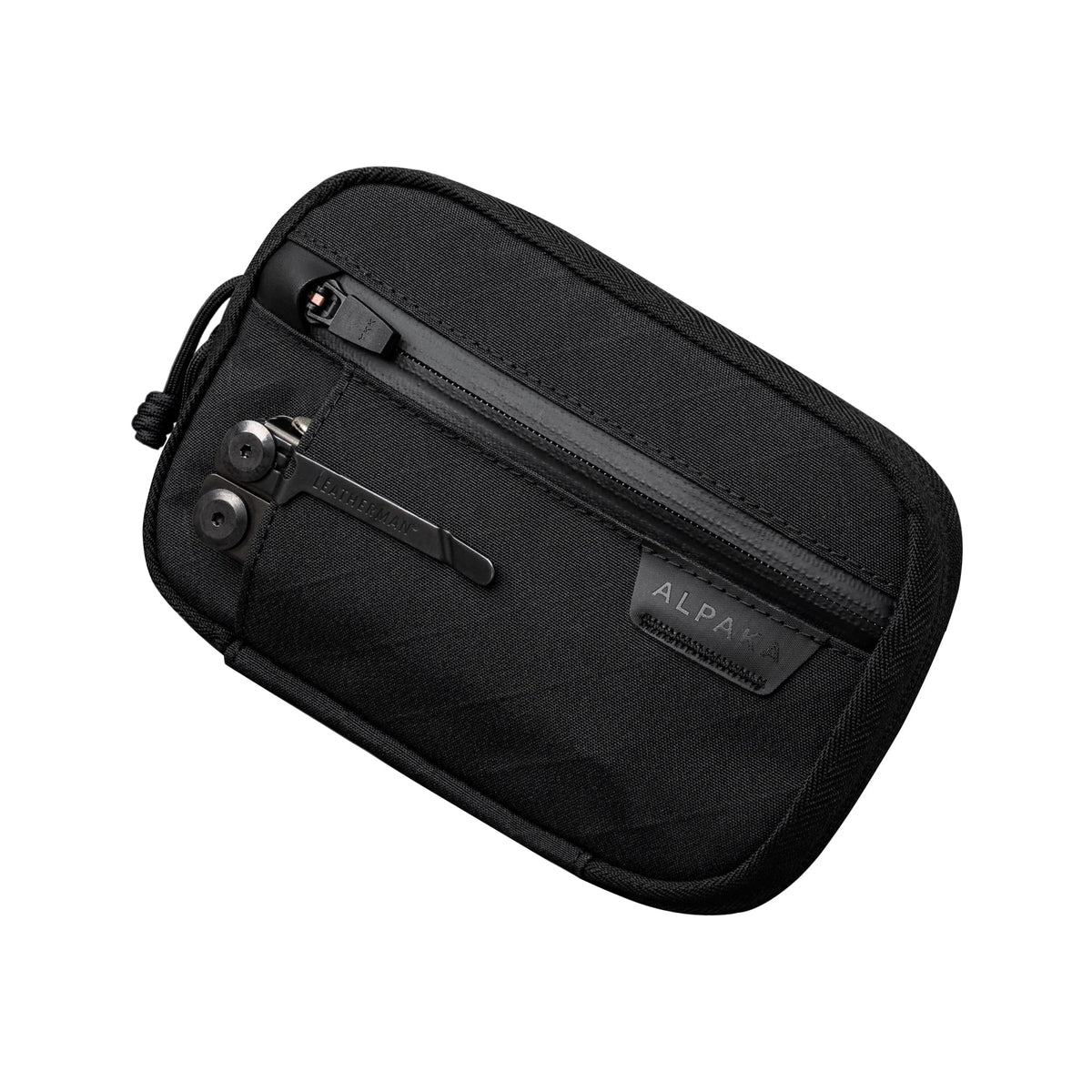 ALPAKA Admin Pouch Pro EDC Organizer - Small Tool Pouch with Smooth Zipper, Weatherproof Storage for Electronics, Cables, Travel Accessories - Black Axogrid 300D Fabric