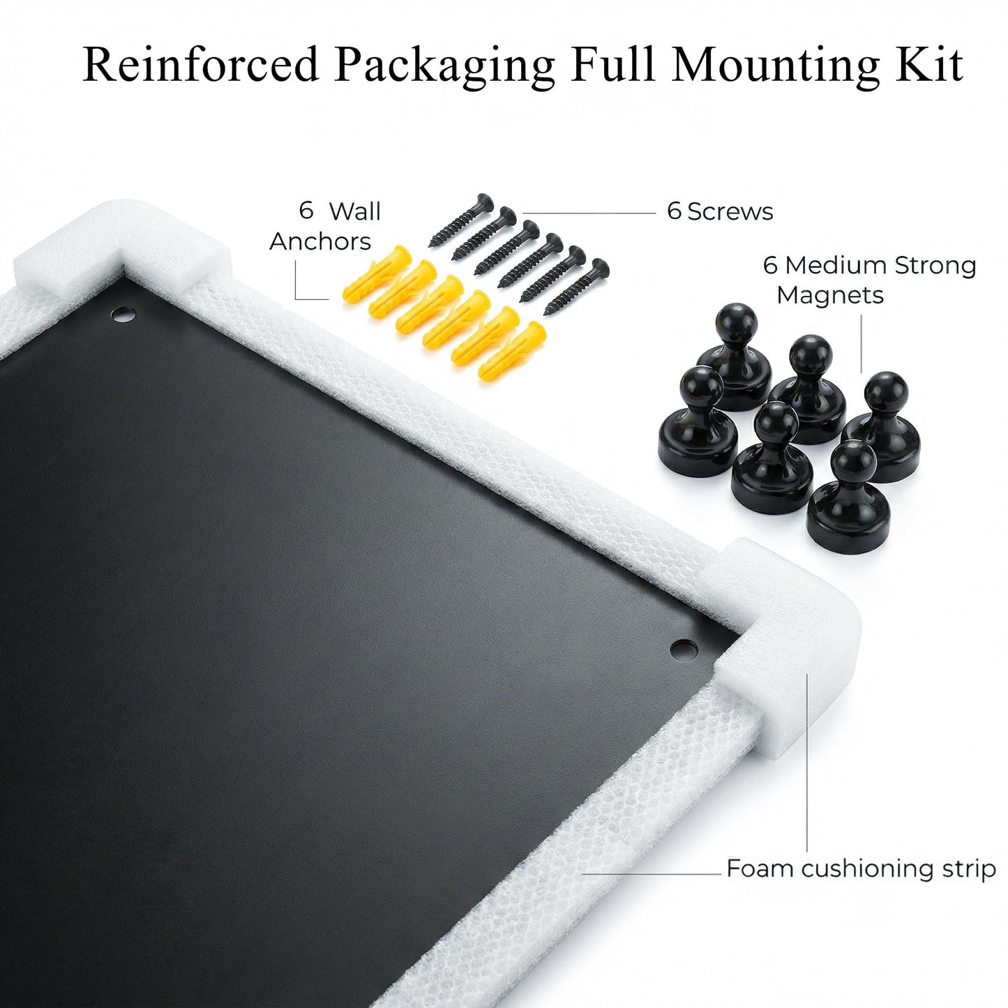 LYZZXI Magnetic Board for Wall 23.6" x 15.7" : Black Metal Display Board for Travel Souvenir Magnets & Art Collections | Heavy-Duty Metal Panel for Hobbyists with Screw Mount Hardware