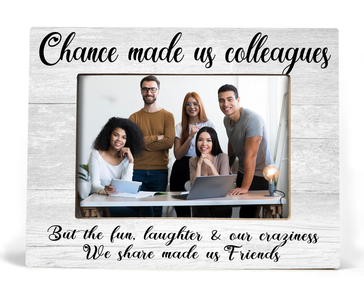 XDFVL Chance Made Us Colleagues Picture Frame, Desk Picture Frames for Office, Picture Frames for Desk at Work, Appreciation Gifts for Coworkers, Employee Appreciation Gifts, Photo Frame 8x10