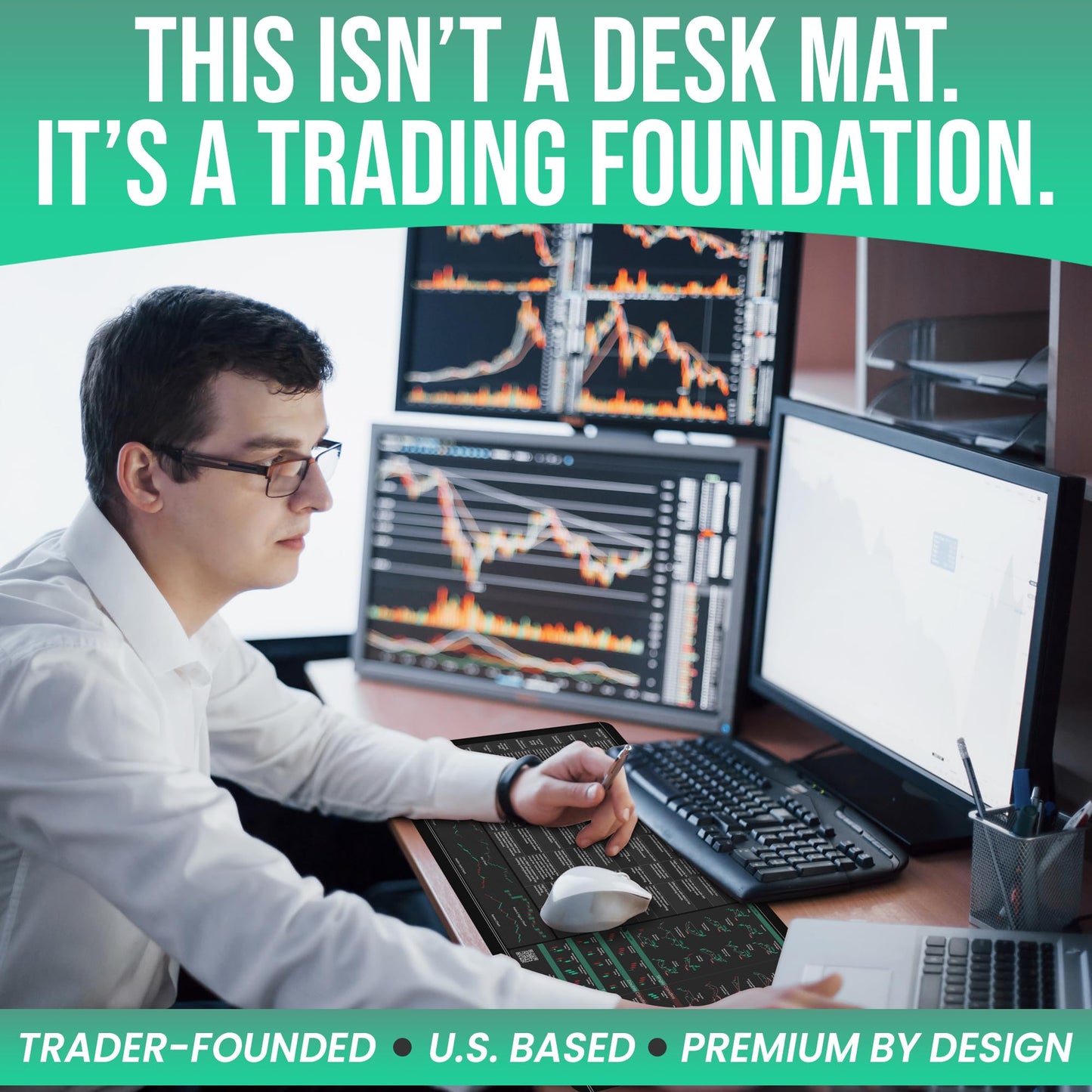 Premium Stock Market Options Trading Mouse Pad - Options Strategies Cheat Sheet with Candlestick Chart Patterns - Large 4mm Thick Desk Mat 31.5x15.5 - Word & Excel Shortcuts - TraderBragStock