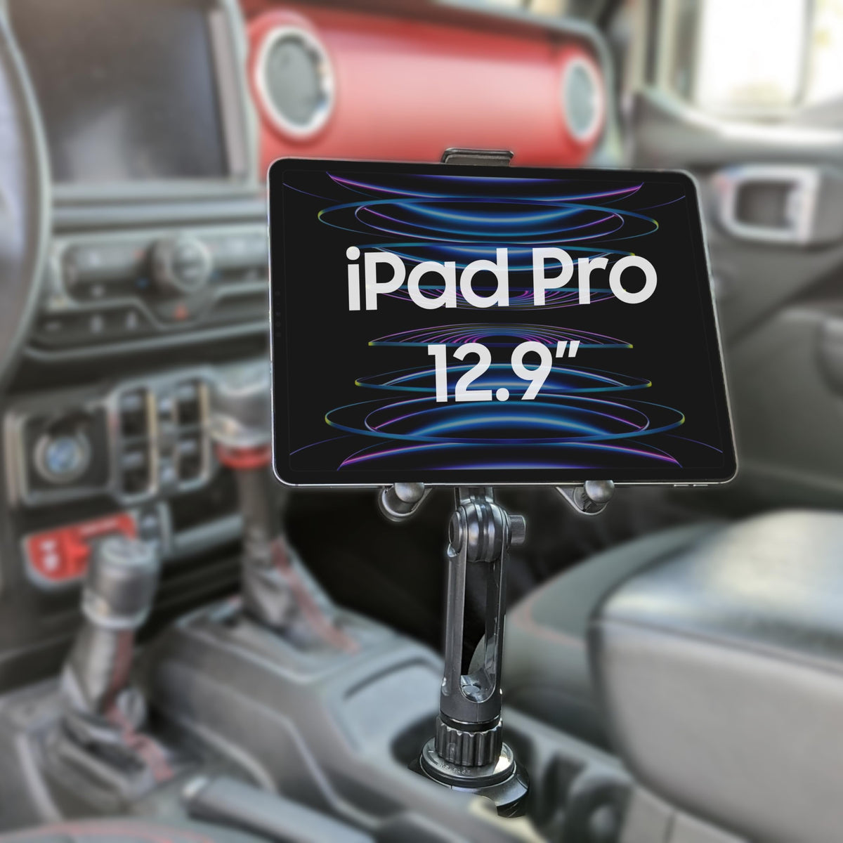 Cellet Cup Holder Tablet Mount, Car Cradle Holder Compatible for All iPad, Pro, Air, Mini Samsung Galaxy Tablet, Amazon Fire Microsoft Surface