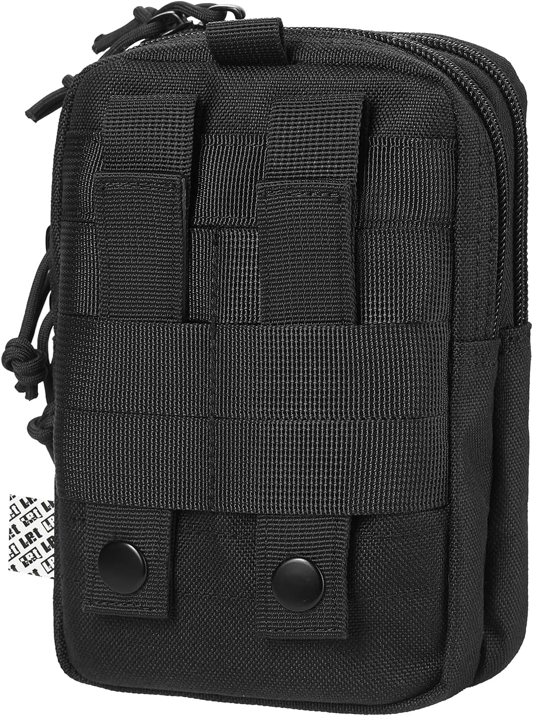 LefRight Multipurpose Tactical Molle Mobile Phone Belt Pouch EDC Gadget Slim Utility Waist Bag with Cellphone Holster Large Black