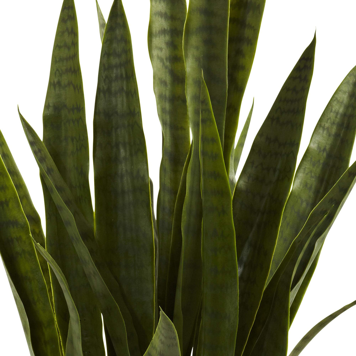 Nearly Natural 35in Artificial Snake Plant, Sansevieria Faux Greenery with Black Planter for Indoor Home Office Decor, Low Maintenance