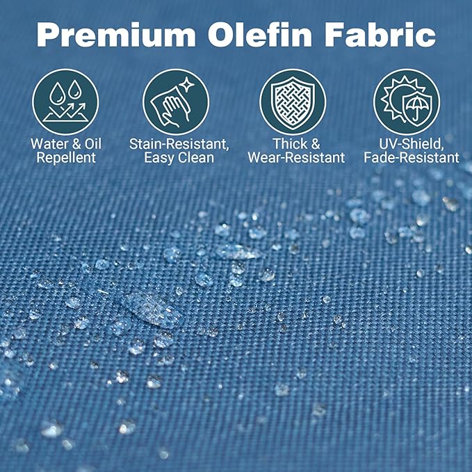 Patio Furniture Set, High Back Rattan Sofa, Weather Resistant Olefin Fabric
