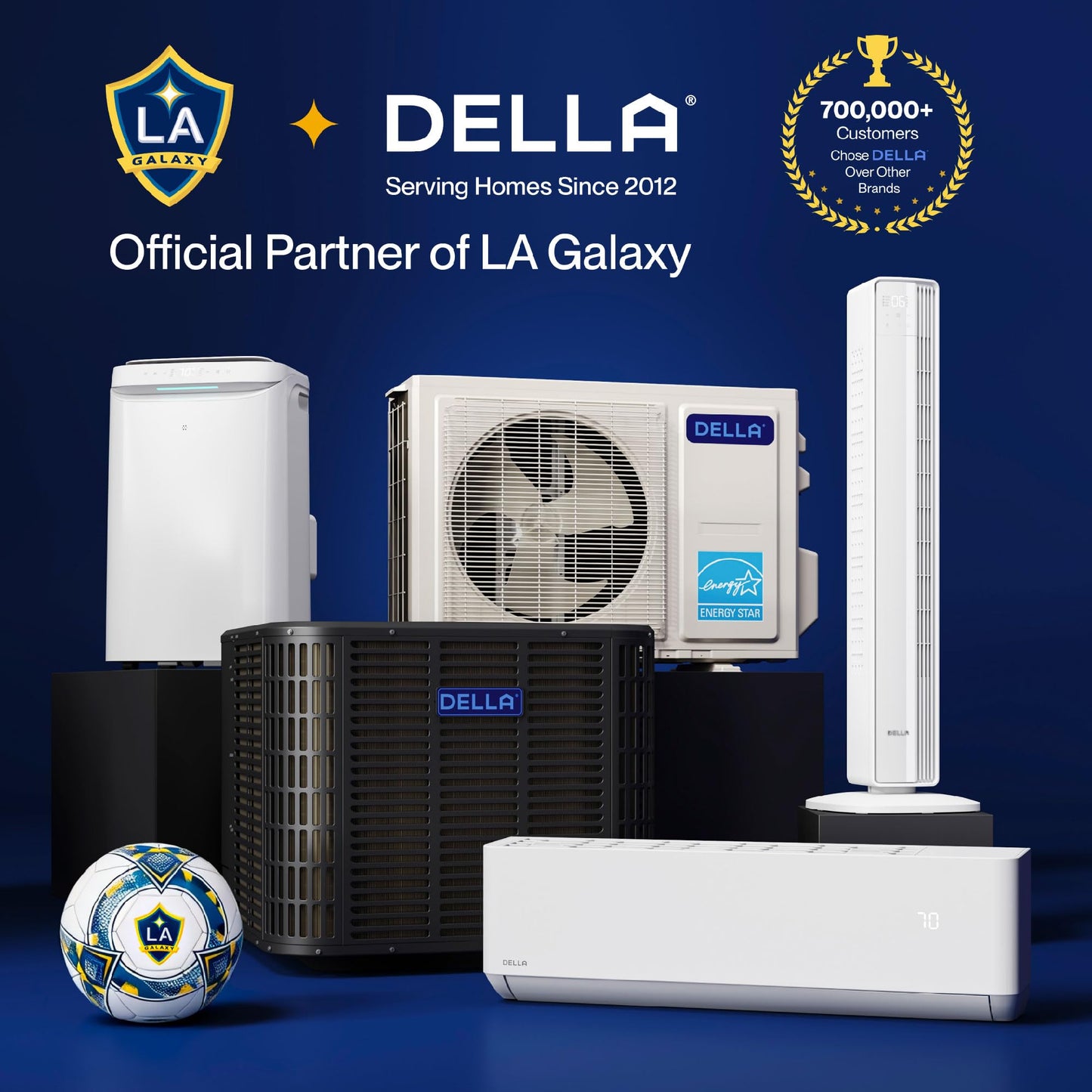 DELLA Vario Series 12000 BTU Mini Split Air Conditioner Work with Alexa with 1 Ton Pre-Charged Heat Pump Ductless Inverter System, 23 SEER2, Cools Up to 550 Sq. Ft,16.4ft Installation Kit Included