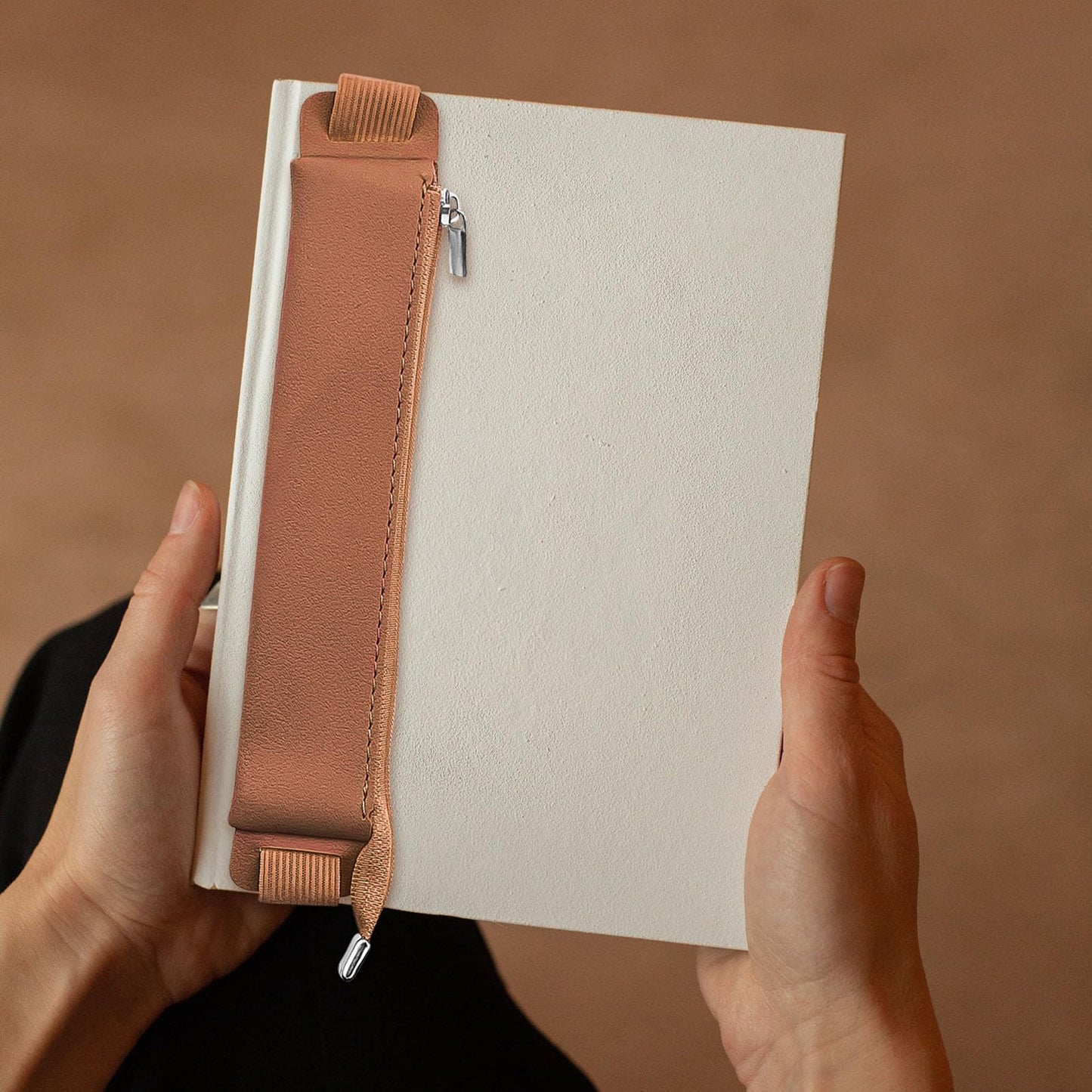 Aswewamt 5 Pcs Elastic Notebook Band Holders PU Leather Adjustable Pen Sleeve Pouch Pencil Holder Case for Notebook Planners Binders Books