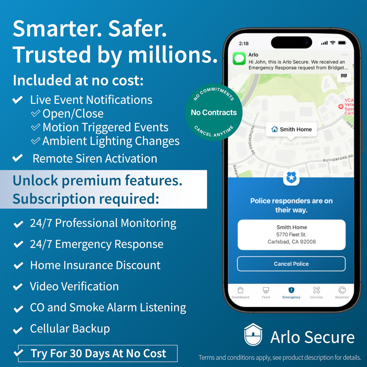 Arlo Home Security System - Alarm System with Wired Keypad Sensor Hub, 5 8-in-1 Sensors & Yard Sign - No Contract Required - DIY Installation - White, SS1501