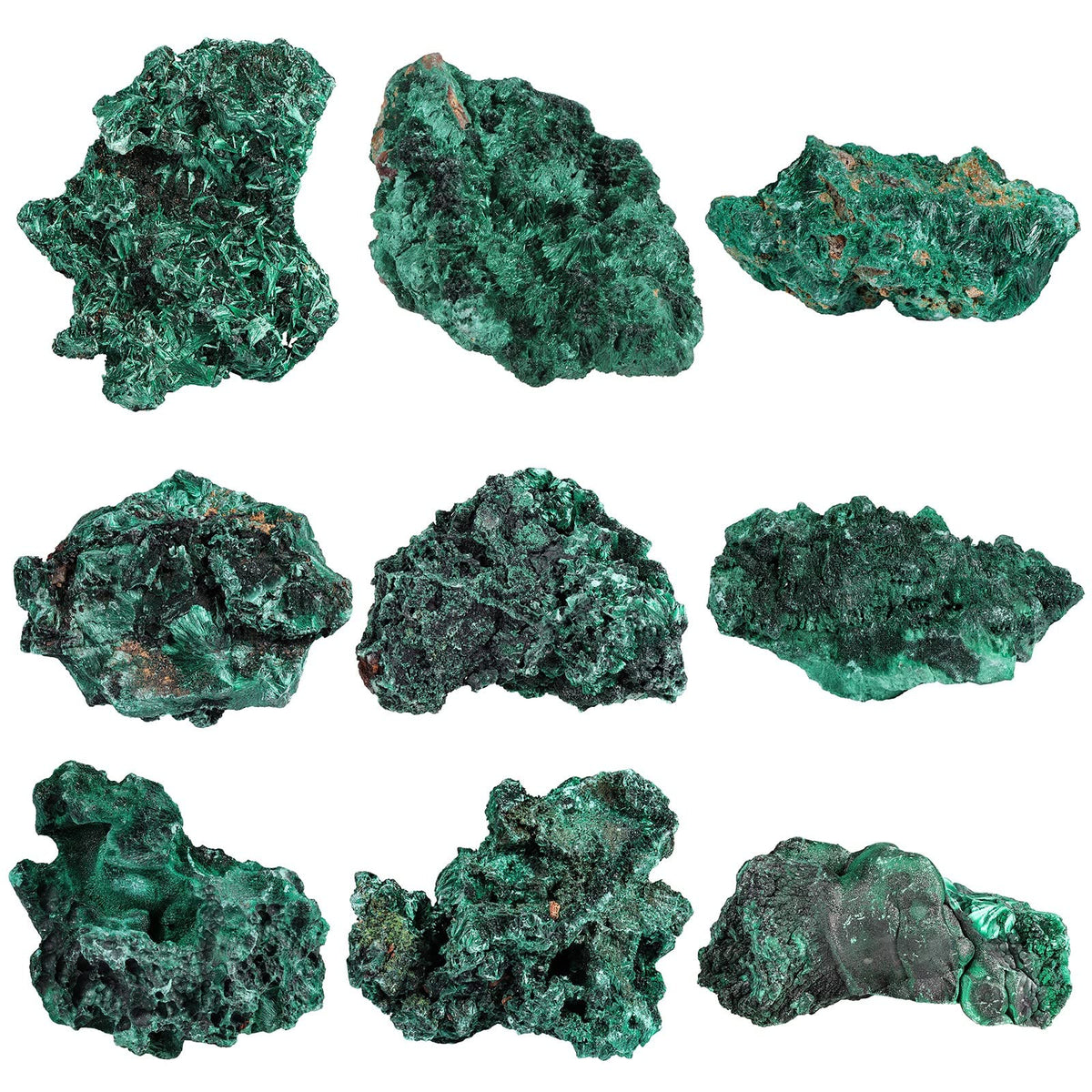 mookaitedecor Natural Malachite Raw Stone Crystal Mineral Specimen Ornament for Reiki Healing Home Decoration, 100-200g
