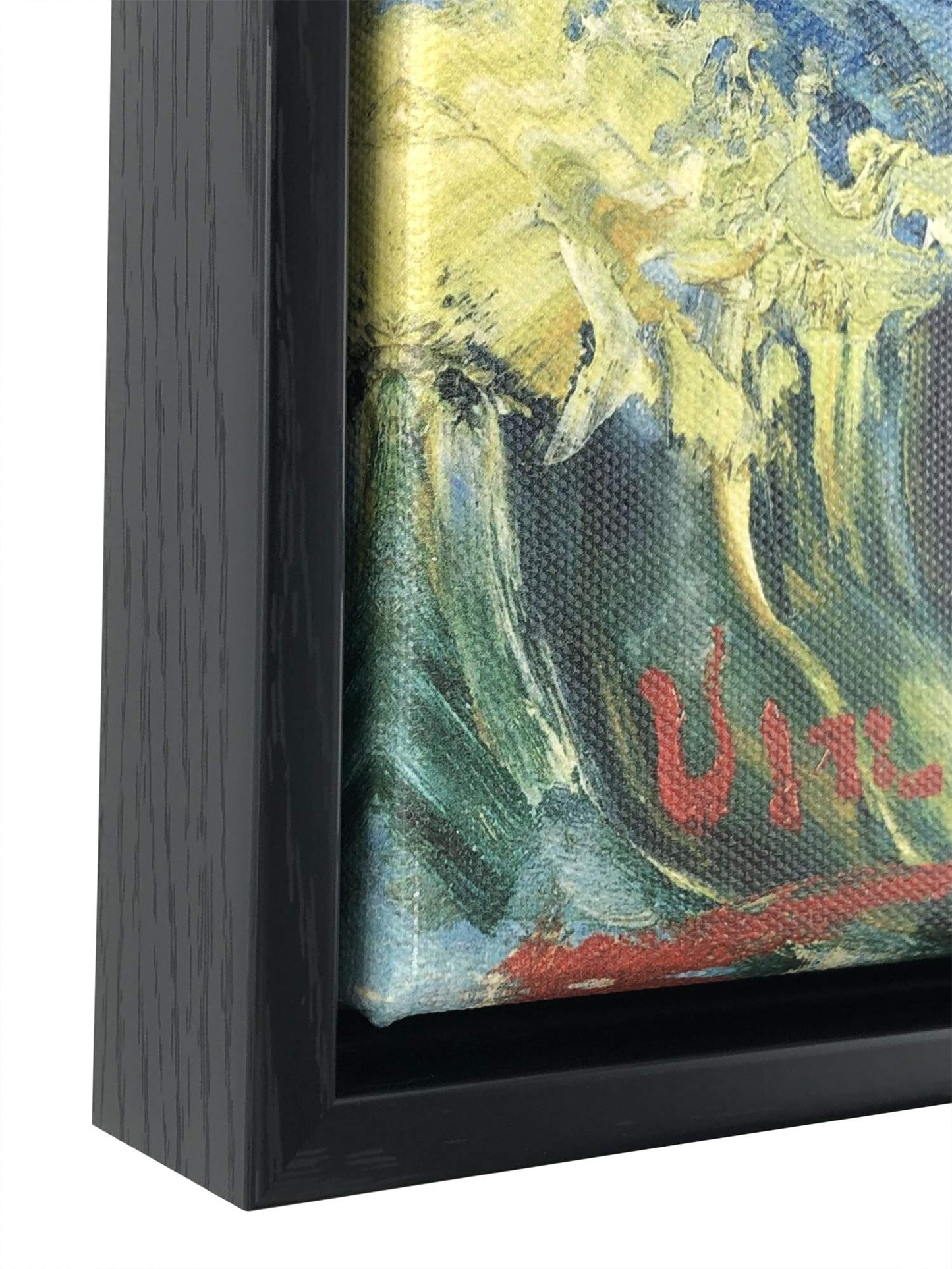 Wieco Art Framed Wall Art Canvas Prints Seascape at Saintes Maries by Vincent Van Gogh Modern Giclee Canvas Prints Sea Pictures on Canvas Wall Art for Living Room Home Decorations Black Frame