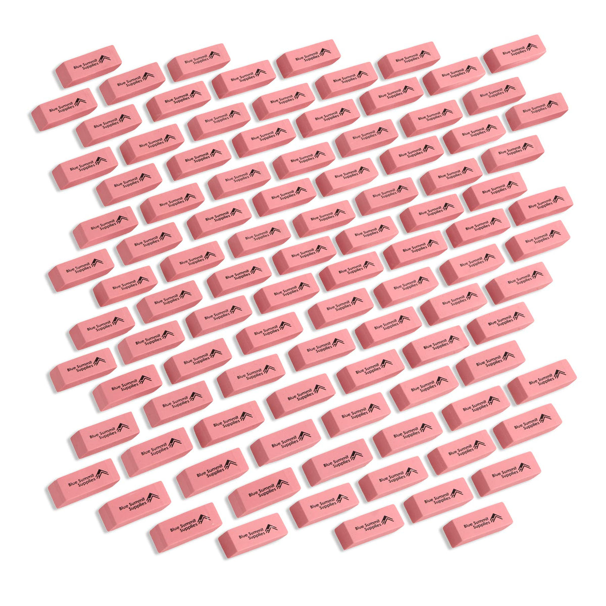 Blue Summit Supplies 100 Pack Pink Erasers Bulk, Pink Pearl Bulk Erasers for Kids, School, and Classroom