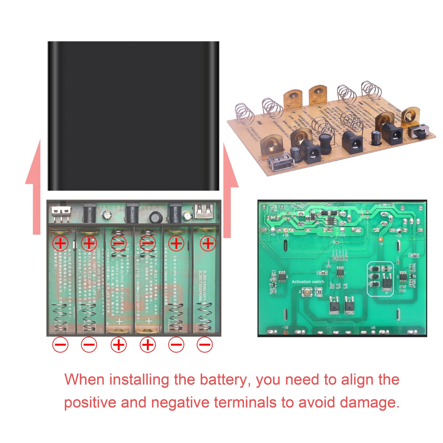 Mini UPS Battery Backup with Replaceable Lithium Battery, DC 5V/9V/12V 4A Output for Router/Modem/LED Lights/Electronics, Portable Uninterruptible Power Supply for Home Office
