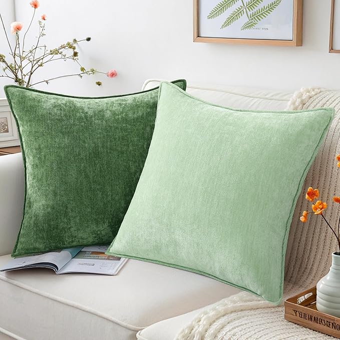 decorUhome Summer Couch Euro Sham Throw Pillow Covers 22x22 Set of 2,