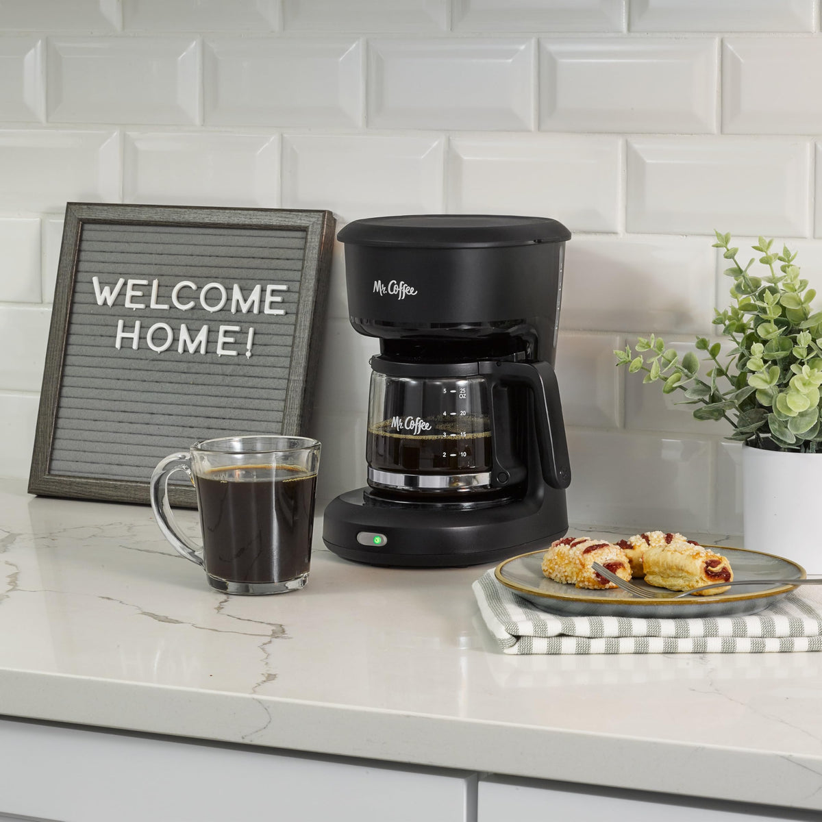 Mr. Coffee® 5-Cup Mini Brew Switch Coffee Maker, Black