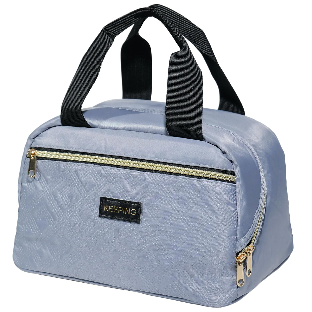 Yoncito Insulated Lunch Bag for Work: Reusable Lunch Box Organizer Bags - Insulated Lunch Tote Bags with Large Capacity for Adult Women Men Office Travel (Gray-blue)