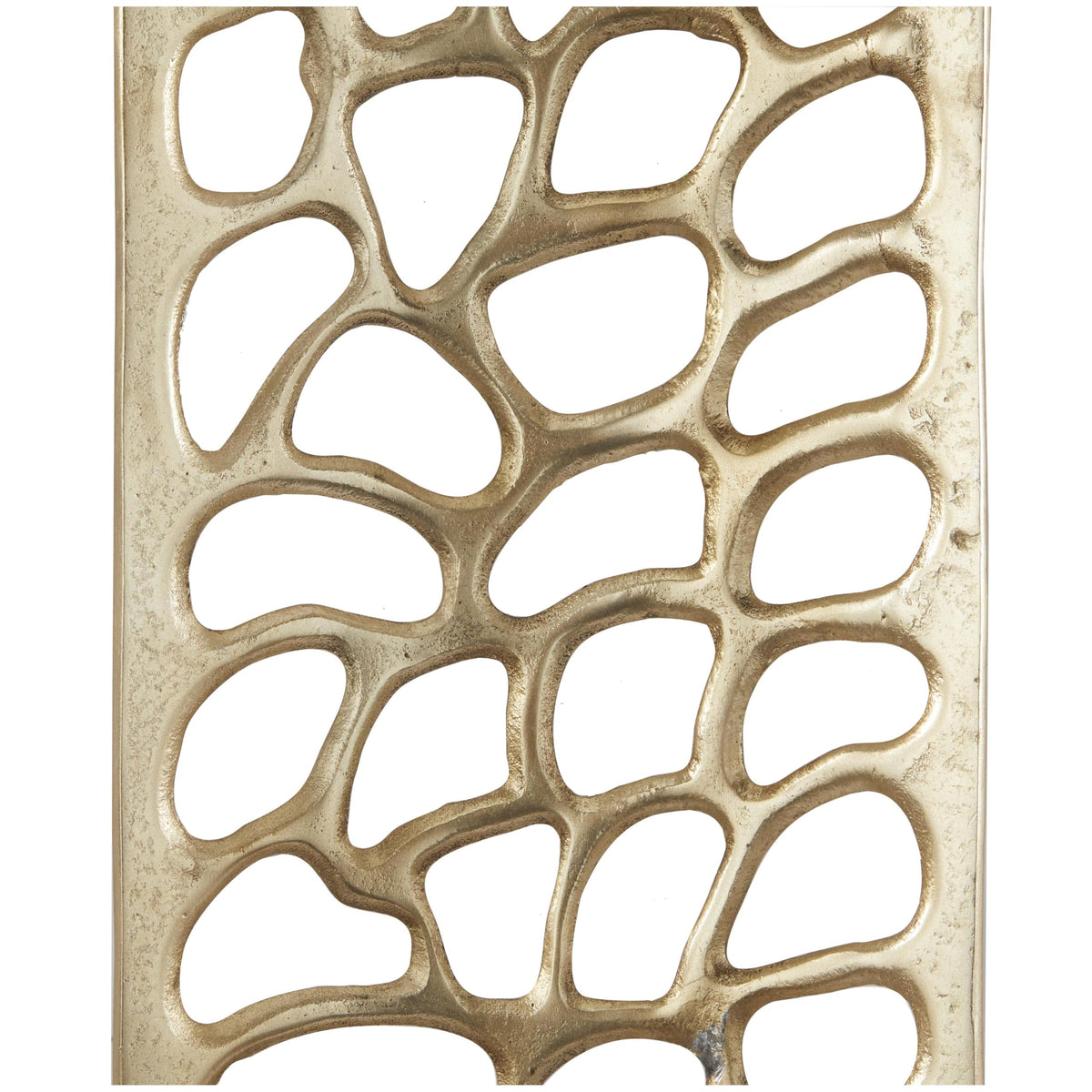 Deco 79 Aluminum Metal Abstract Home Wall Decor Cutouts Wall Sculpture, Set of 2 Wall Art 7"W, 22"H, Gold