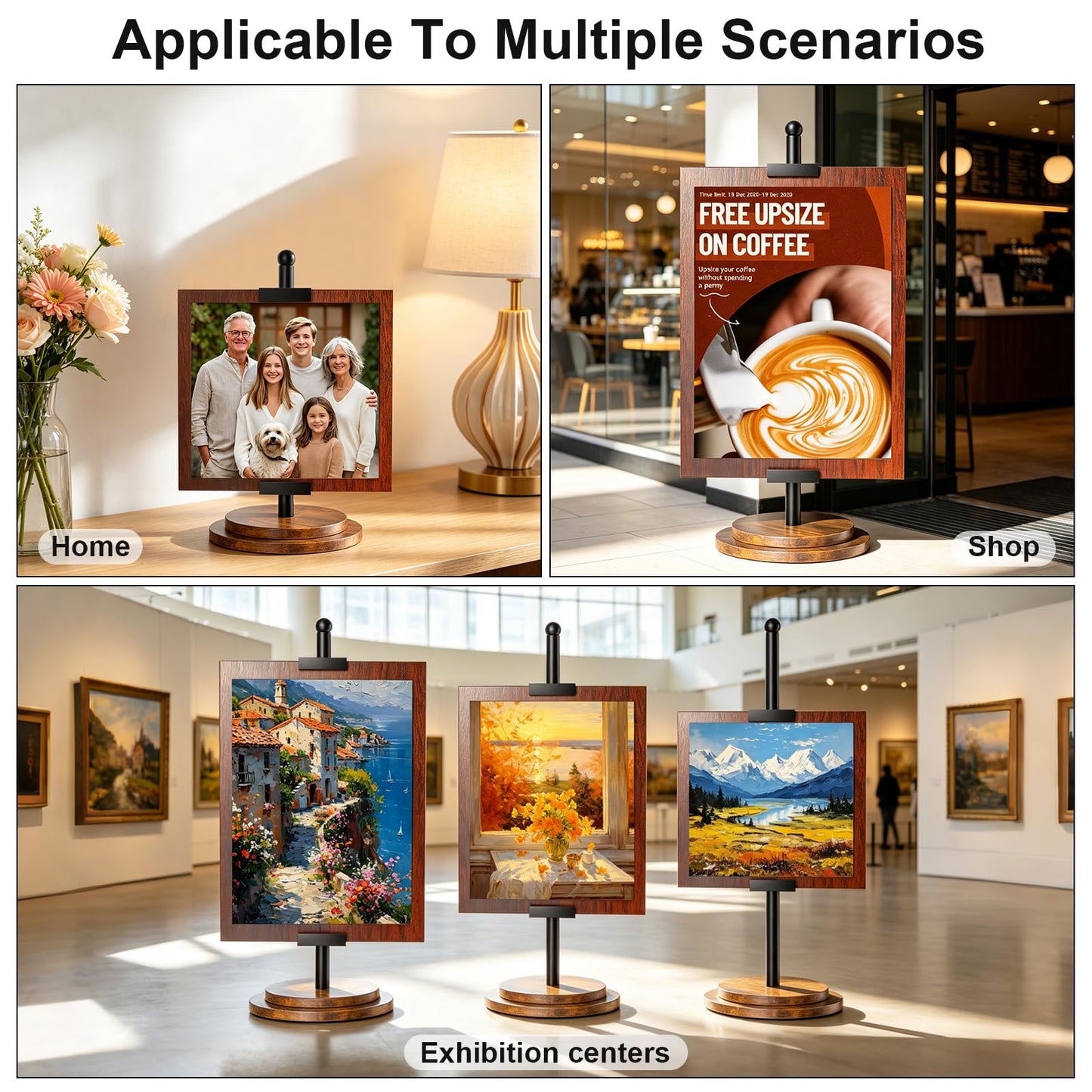 Adjustable Tabletop Easel Stand, Picture Easels for Display to 29" H, Picture Easels for Display, Black Easel, Picture Frame Stand, Adjustable Art Easel