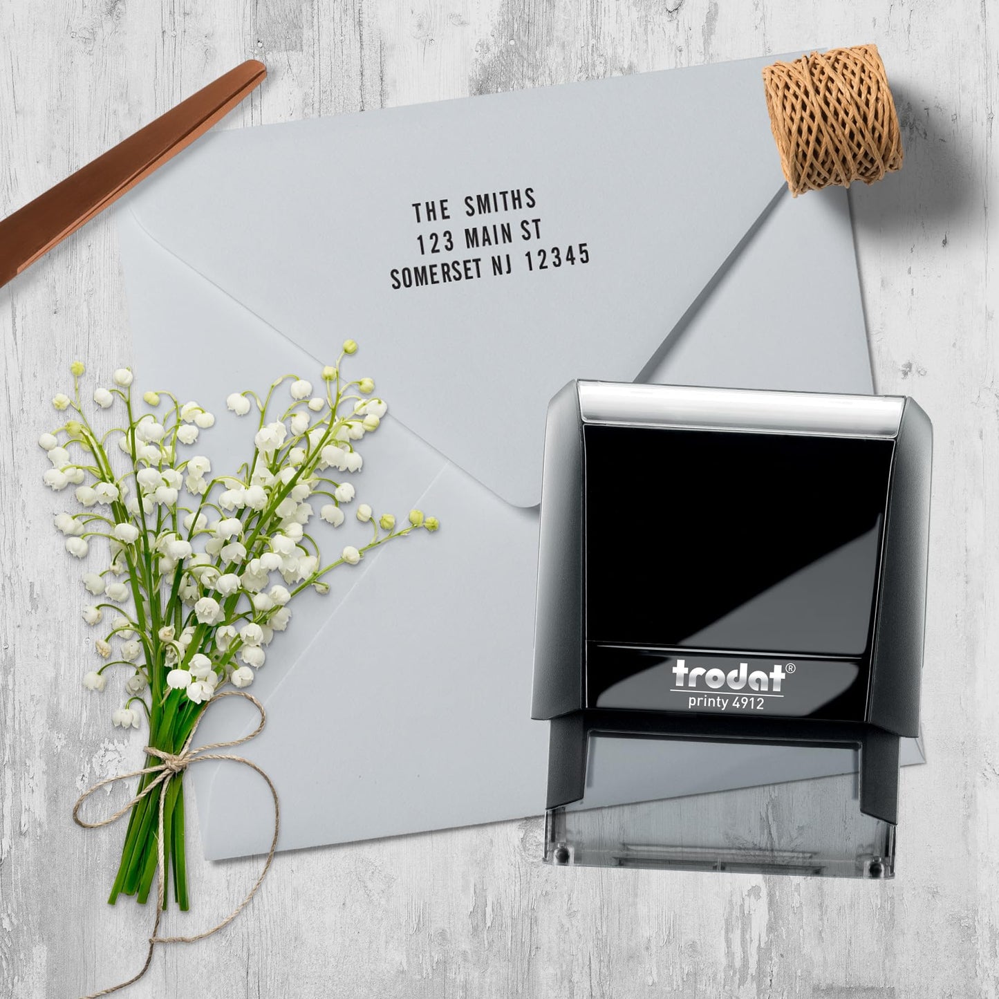 Trodat Printy 4912 Self Inking Do it Yourself (DIY) 4 line Personalized Custom Message or Address Stamp kit with Black Ink, Impression Size: 3/4” x 1-7/8” inch (Black)