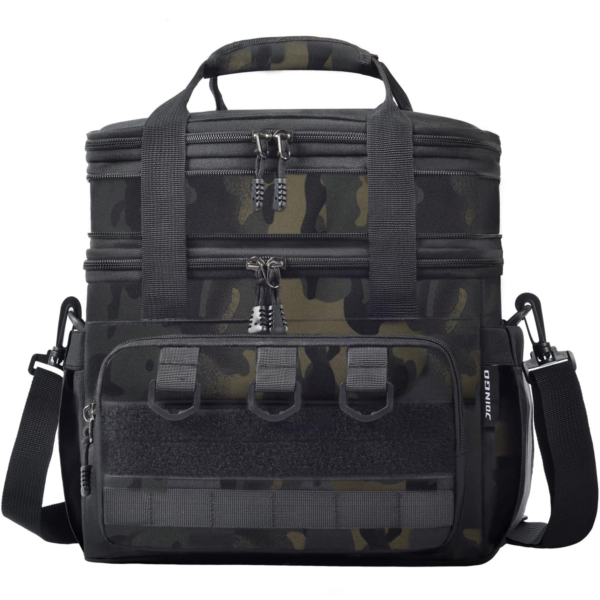 JOINGO Tactical Lunch Box for Men Women-Insulated Leakproof Lunch Bag with Adjustable Shoulder Strap, Durable Expandable Cooler Bag for Work Office Travel Camping Hiking, Large Meal Pail Adults(Camo)