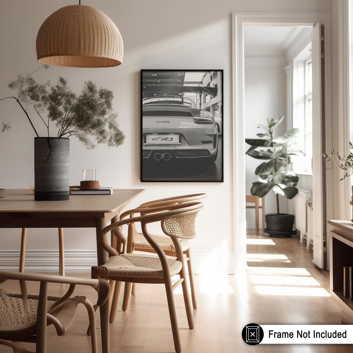 Poster Master Luxury Car Print - Automobile Poster - Transportation Art - Black and White Wall Design - Photography Art - Great Garage, Office or Bedroom Decor - 11x14 UNFRAMED Wall Art