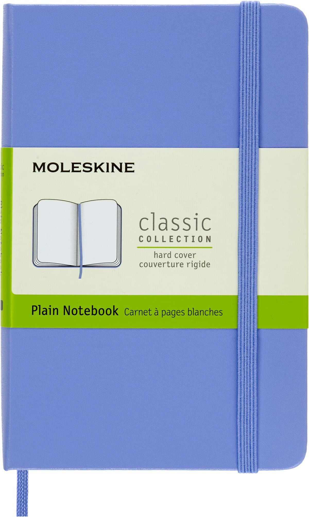 Moleskine Classic Notebook, Pocket, Plain, Hydrangea Blue, Hard Cover (3.5 x 5.5)